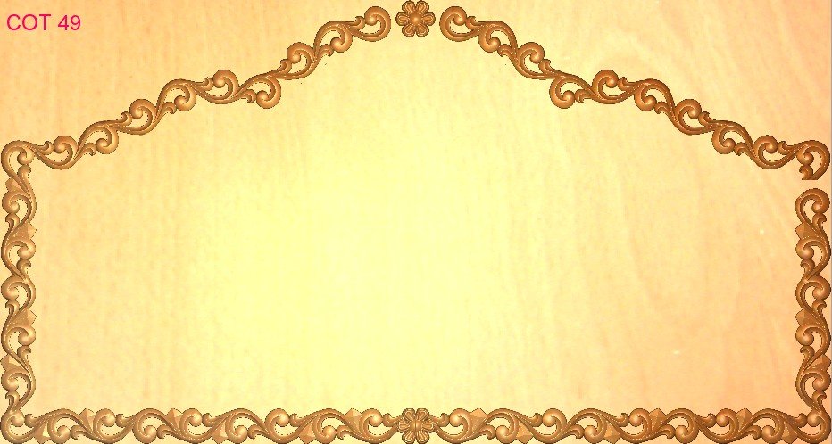 COT DESIGNS - COT-49 Ornate Floral Scrollwork Decorative Frame Relief Model